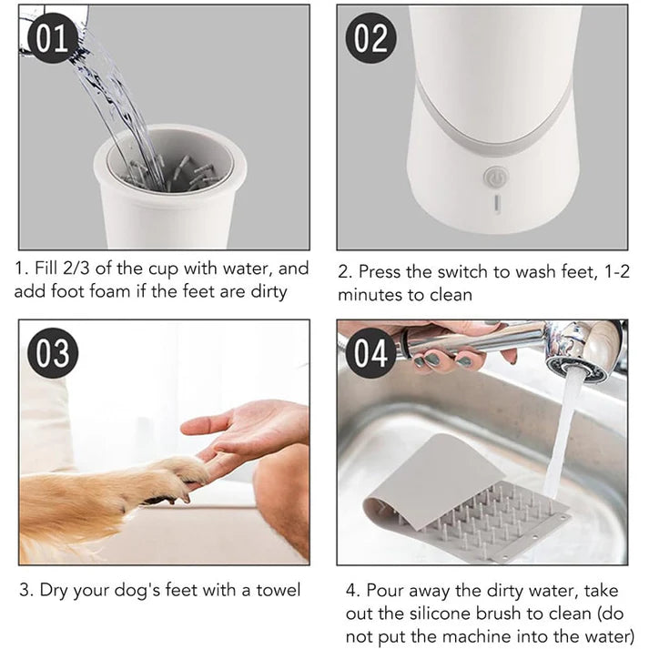 Auto-Rotary Pet Paw Cleaner | 360° Automatic Pet Paw Washer, Gentle & Easy to Use